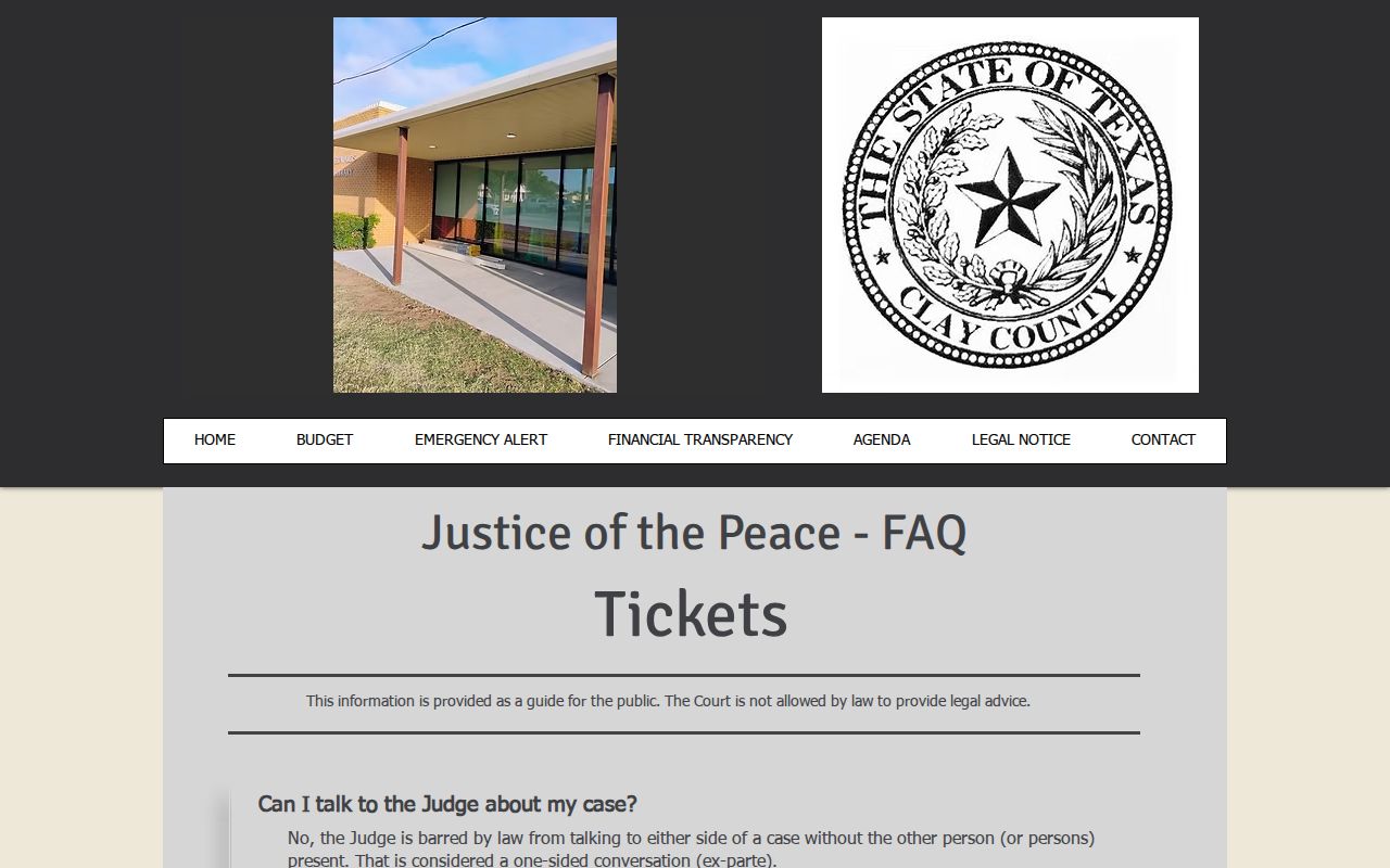 Clay County traffic ticket court FAQ